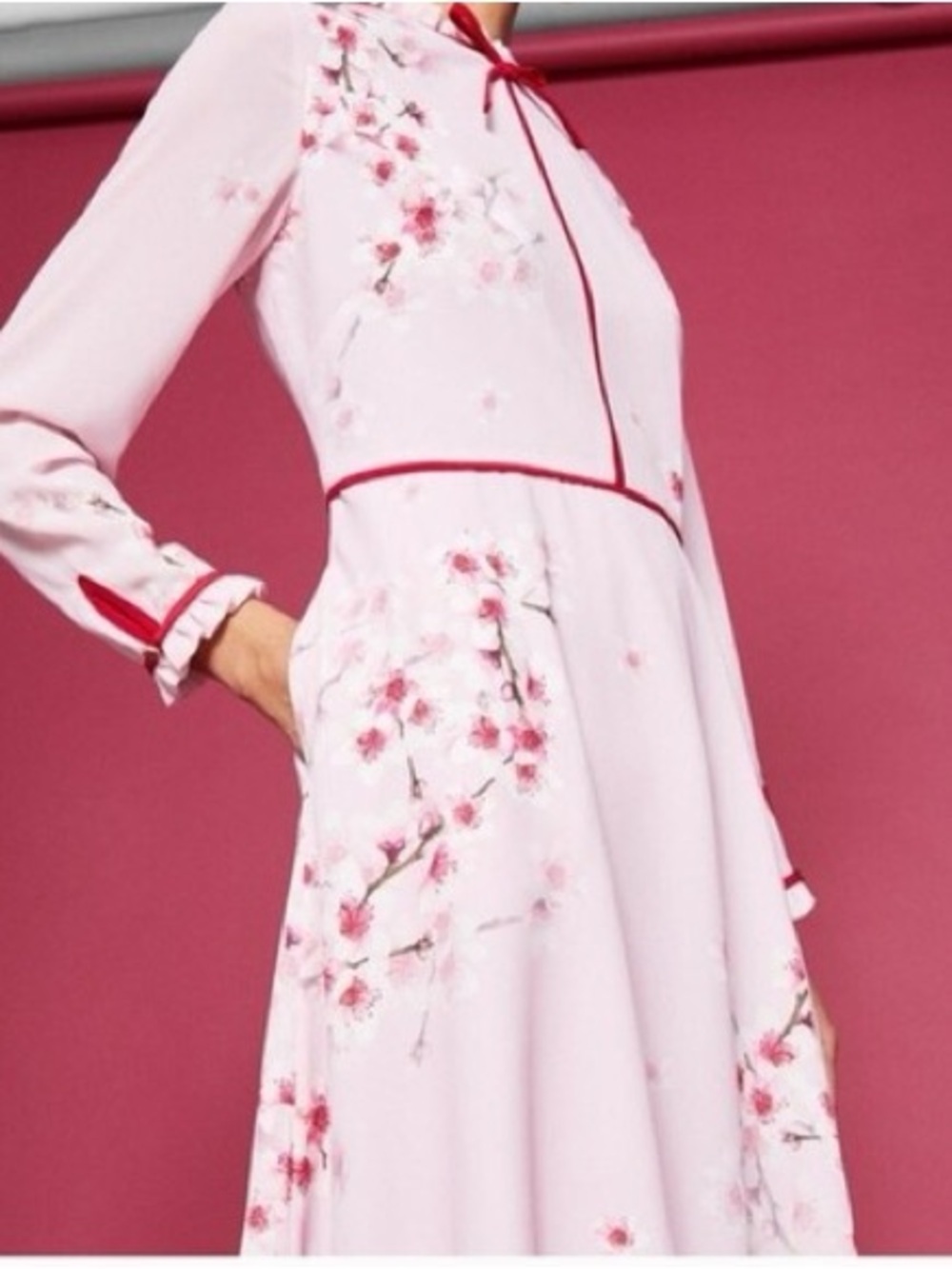 Ted Baker Heydii Cherry Blossom Dress size 2 (US size 6) - Picture 2 of 13